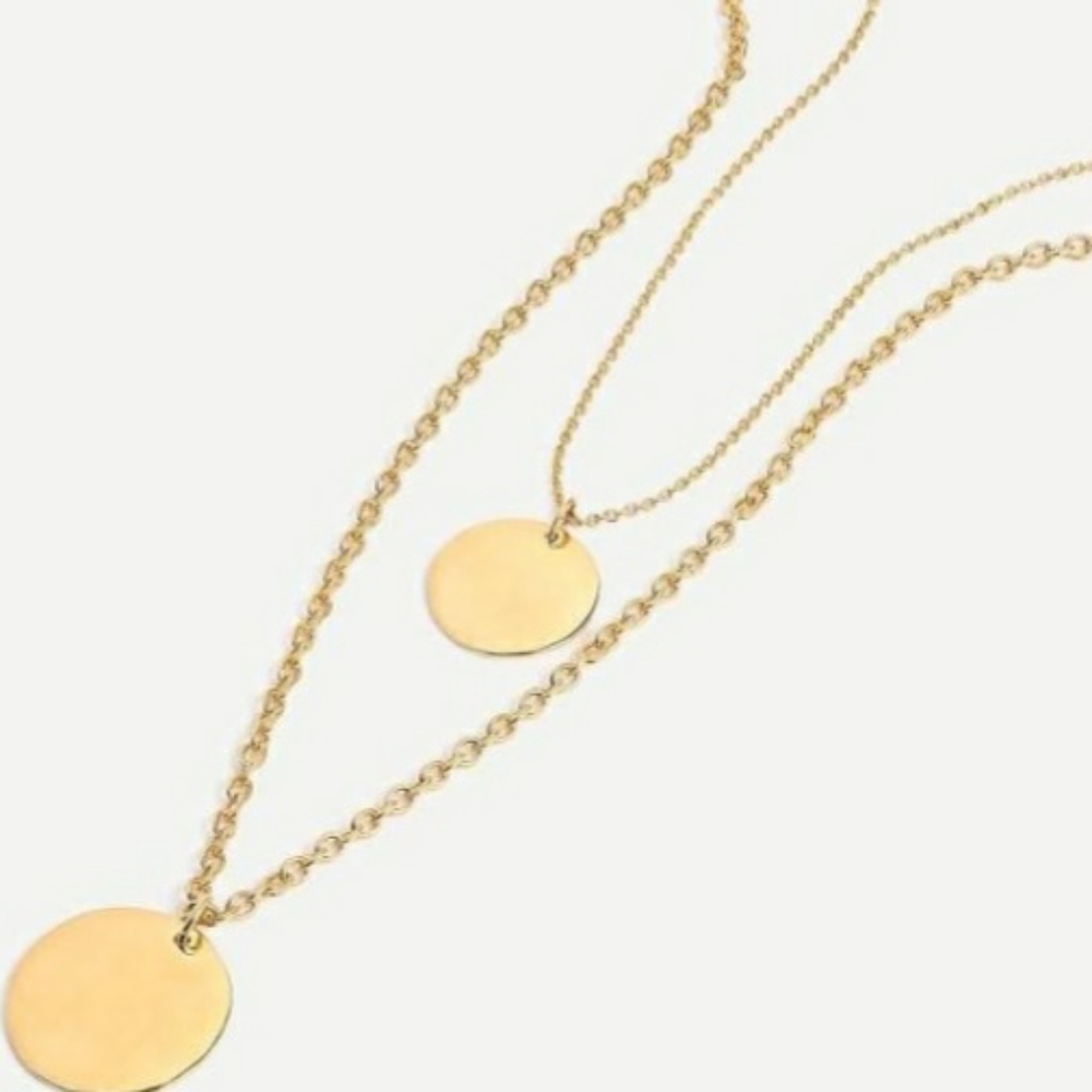 J Crew Layered Coin Necklace